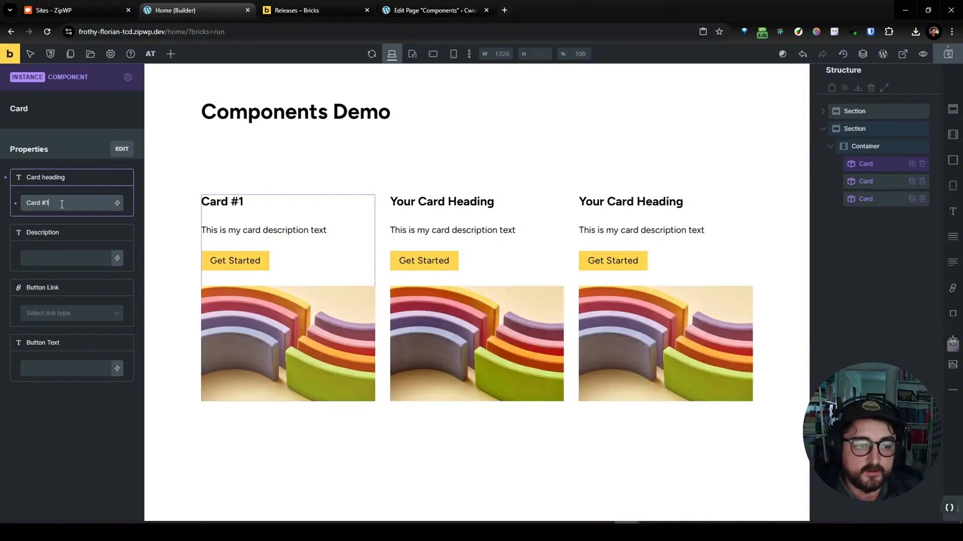 Creating multiple instances of the card component